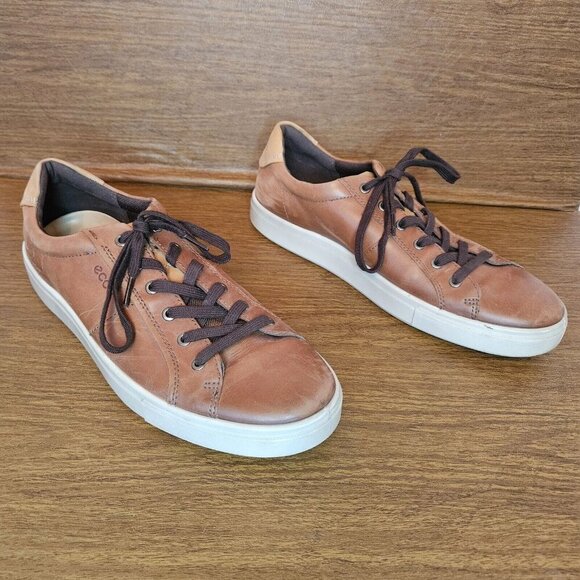ECCO MEN'S SOFT 7 STREET SNEAKER US Size 11 Tan - Picture 2 of 6